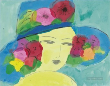 Lady in Hat Modern Oil Paintings